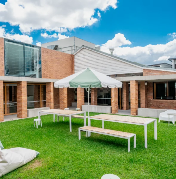 Shared outdoor space in office space for rent in Fortitude Valley